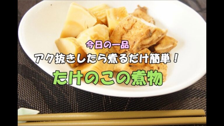 [今日の一品]　アク抜きしたら煮るだけ簡単！たけのこの煮物　※音声解説付き