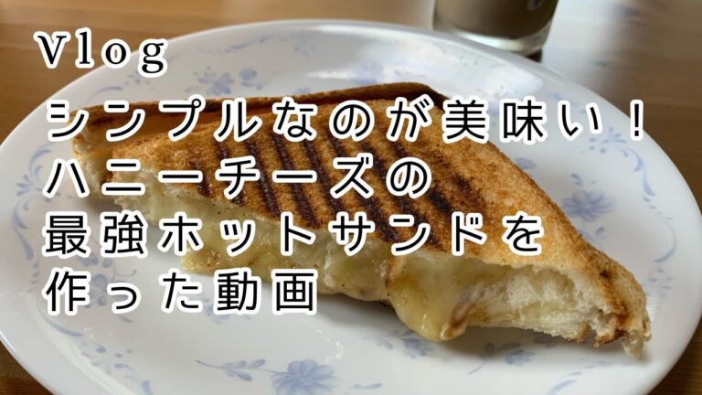 【Vlog】シンプルなのが美味い！ハニーチーズの最強ホットサンドをつくった動画