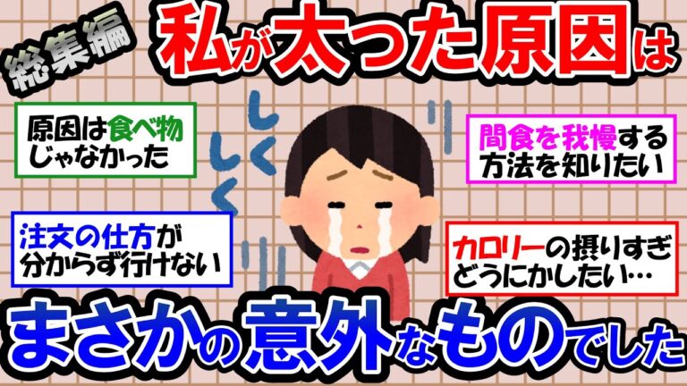 【ガルちゃん 有益トピ】太る原因は食べ物だけじゃない！私が太った原因は●●だった！ダイエット中の間食の食べ過ぎ、カロリーの摂りすぎなんとかしたい！【ゆっくり解説】