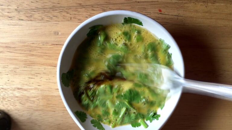 タイ風　パクチー入り玉子焼き