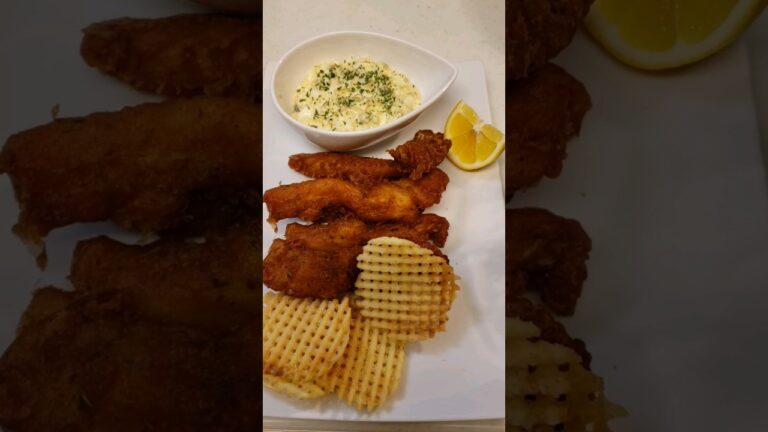 からあげ粉を使って #簡単フィッシュアンドチップス #真ダラ #タルタルソース #fishandchips #tartarsauce