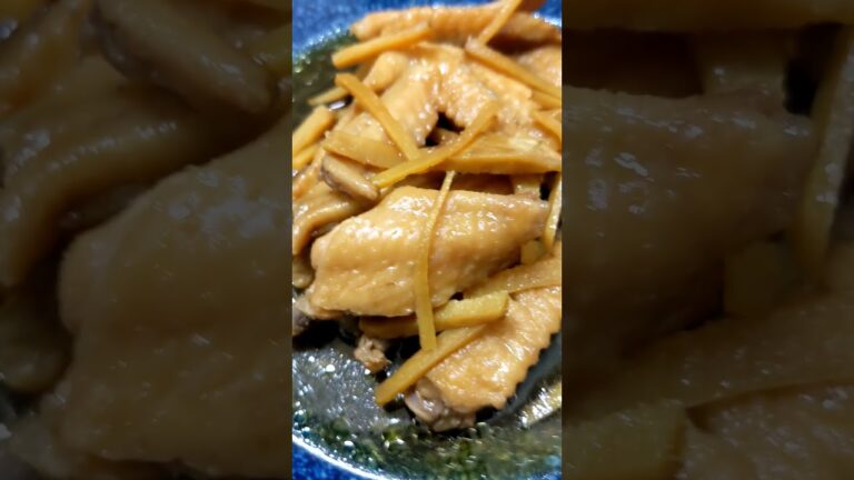 田舎風手羽先生姜煮です。👨‍🍳