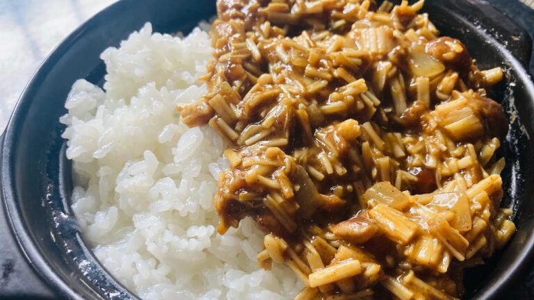 エノキーマカレー【簡単レシピ】10分で作れるヘルシー