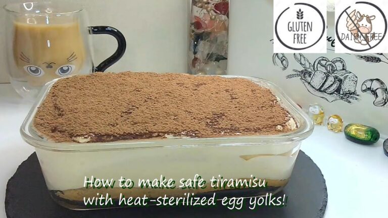 【ティラミス】卵黄を加熱殺菌する安全な作り方！生クリームなし、グルテンフリー！How to make safe tiramisu with heat-sterilized egg yolks!