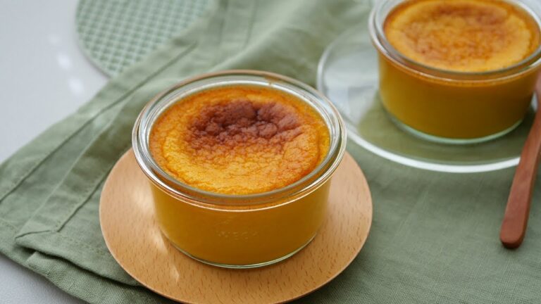 材料4つ南瓜のほっこりおやつ♡濃厚南瓜プリン | Pumpkin Pudding