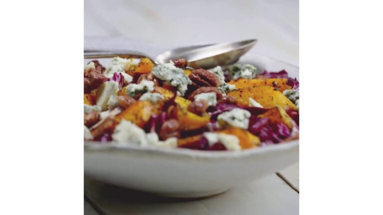 Radicchio Blue Cheese Salad, a roasted squash salad
