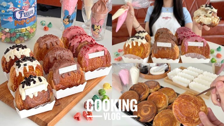 パイシートで簡単👩🏻‍🍳💕大流行中のクロワッサンロール作り🥐謎に超苦戦で挫折?!😭💦【cooking vlog】