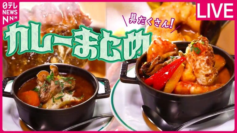 【カレーまとめ】仰天!具だくさんシーフードカレースパイス香るカレー/肉盛りスタミナカレー/高円寺 独創的なカレー　など　グルメニュースライブ（日テレNEWSLIVE）