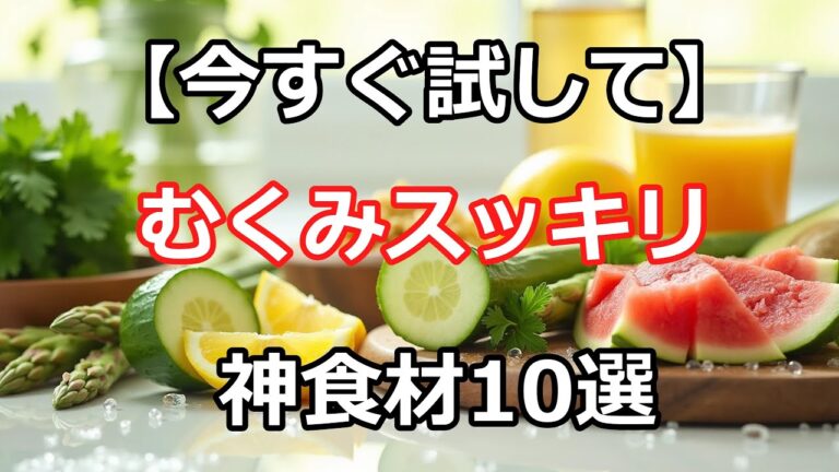 【驚きの効果】食べてスッキリ！むくみを一掃する健康食10選｜簡単にできるむくみ対策＆デトックス食材