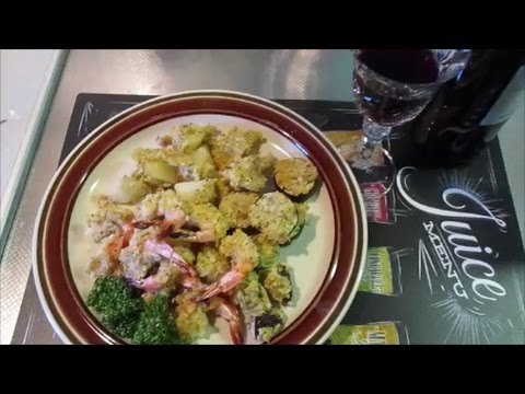 【料理動画】海老と野菜の香草焼き