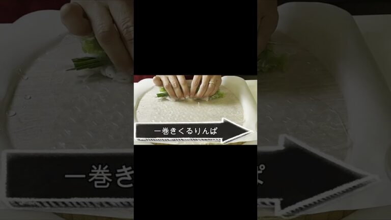【15秒クッキング】ベトナム料理の代表の一つの生春巻！ライスペーパーの失敗なしの包み方伝授♡#shorts #ベトナム#ベトナム料理#おつまみ#飯テロ#恵方巻#ライスペーパー