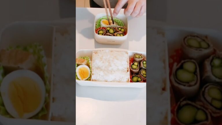 【お弁当作り】豚肉とアスパラのくるくる巻き #shorts