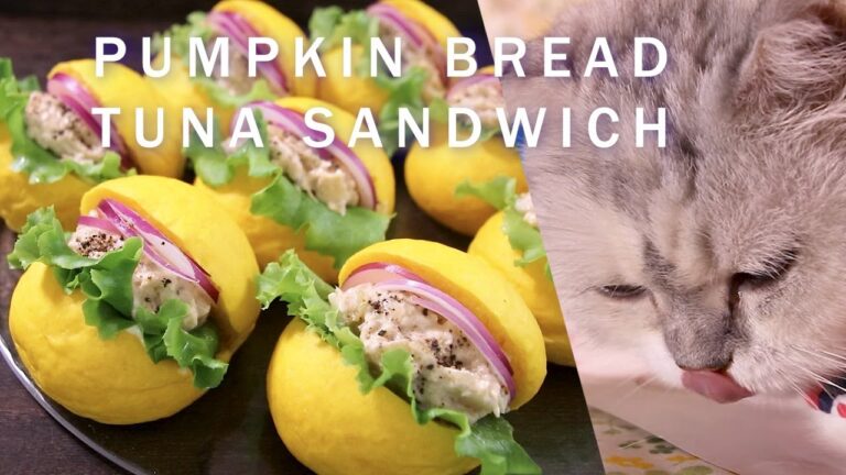 かぼちゃパンとツナサンド【パーティーサイズ】//How to make Pumpkin Bread and Tuna Sandwich