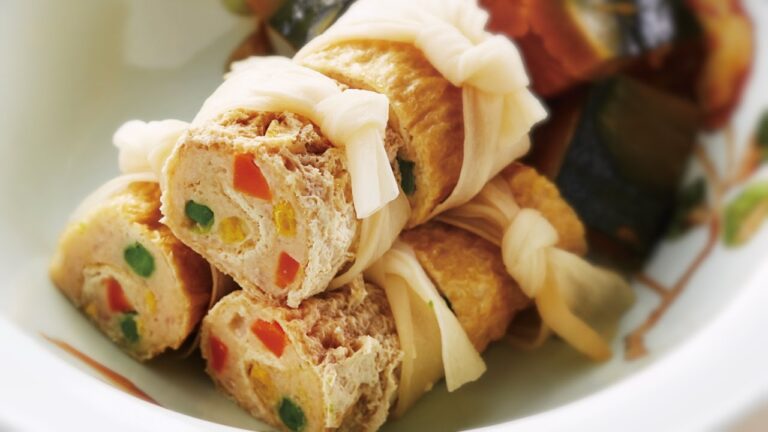 油揚げの挽き肉ロール