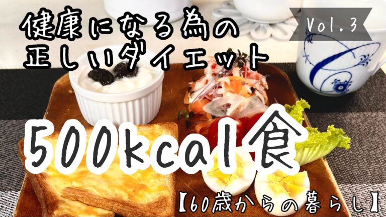 【60歳からの暮らし】健康的にダイエット／酢漬けの野菜／チーズトースト／500kcal食