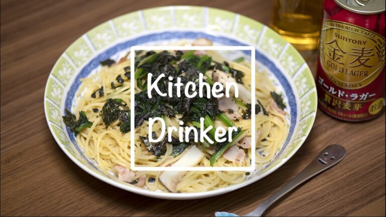 バター醤油の「ほうれん草とベーコンのスパゲッティー」