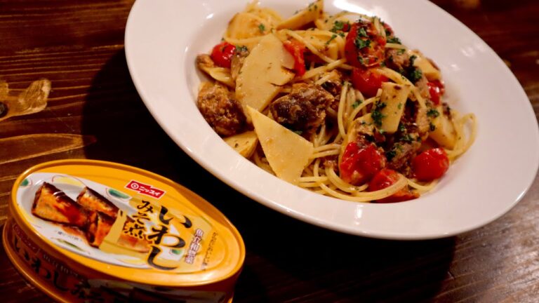 料理人が夜更に作る　イワシの缶詰とプチトマトのスパゲティ　真夜中レストラン〜MENU 5〜