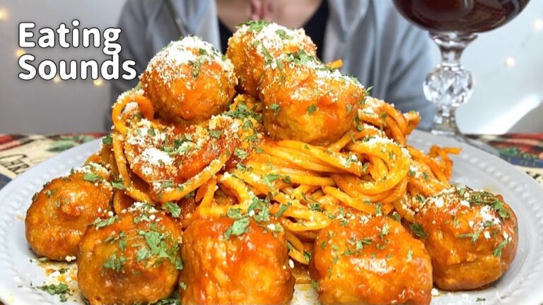 《咀嚼音》ミートボールパスタ🍝Meatball Pasta《Eating Sounds/ASMR》