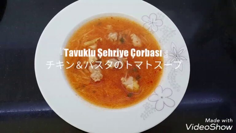 トルコ料理『Tavuklu Şehriye Çorbası 』チキン＆パスタのトマトスープ