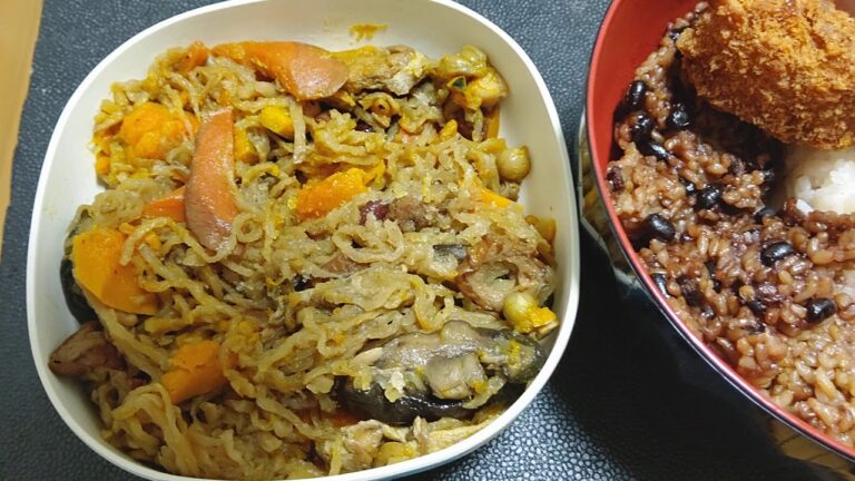 脳出血(視床出血)切干大根と🎃かぼちゃの煮物。ザ男メシです❗️