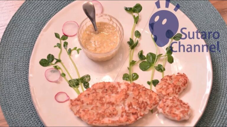 鮭のお魚形ハンバーグ（作り方）・お豆腐黒酢タルタル