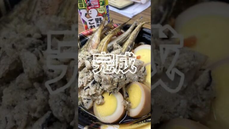 コンビニ飯で健康に成る♪😊焼きハタハタと卯の花の肉そば【セコマ】🌟さてハウマッチ⁉️　#コンビニ飯