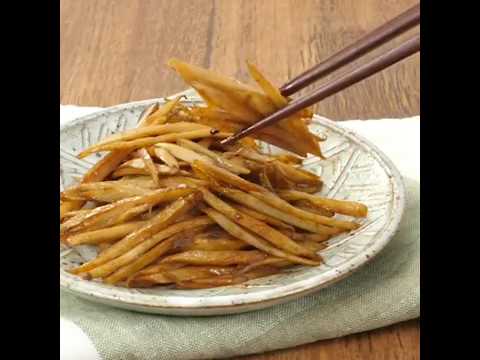 味付けはソースのみ！ごぼうのきんぴら