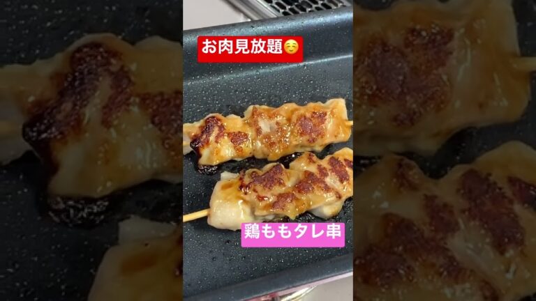 【お肉見放題】鶏もも串タレ　#癒し 　#ダイエット　#焼肉