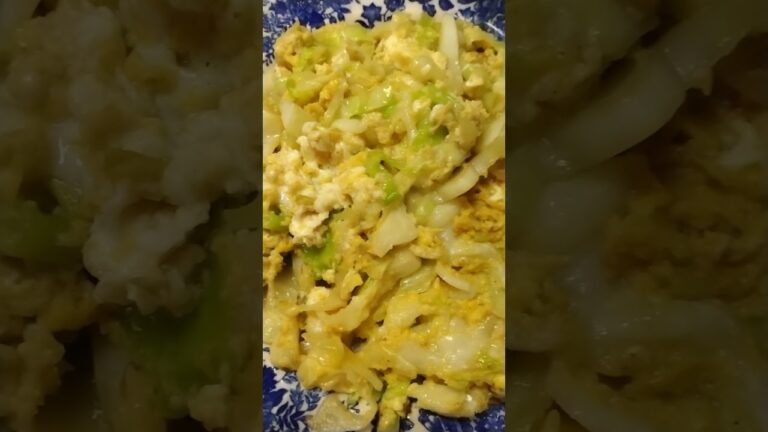 佳代食堂🌷キャベツの卵とじ。簡単美味しい、BGM 入らないなぁ