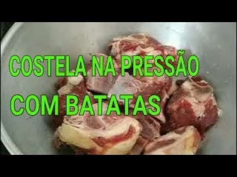 COSTELA NA PRESSÃO COM BATATAS #carne #culinaria #costela #nordeste