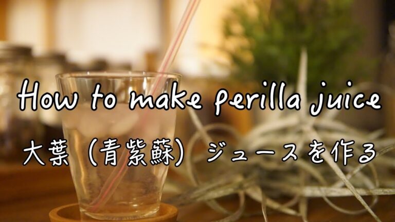 【庭DIY】大葉（しそ）ジュースの作り方♪簡単　おいしい