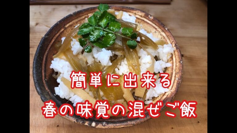 【料理】旬の食材　続編　ふきとたけのこの混ぜご飯