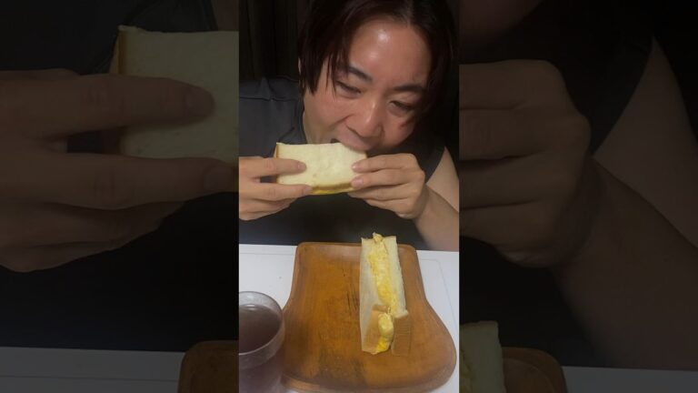 レンジだけで作る【厚焼きたまごサンド】　#shorts #たまごサンド