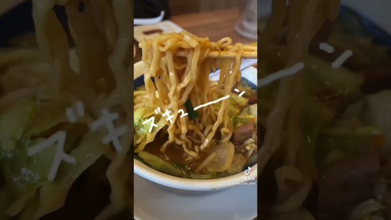 【金沢ラーメン】8番らーめん　野菜牛もつ煮らーめん　牛もつ煮炒飯　#movie #noodle #ramen #라면