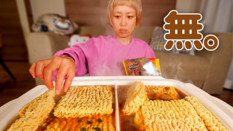 【大食い女の日常】腹が減った。深夜にKALDIとダイソーでかき集めたジンラーメンを啜る仕事終わり【VLOG】【モッパン】【MUKBANG】