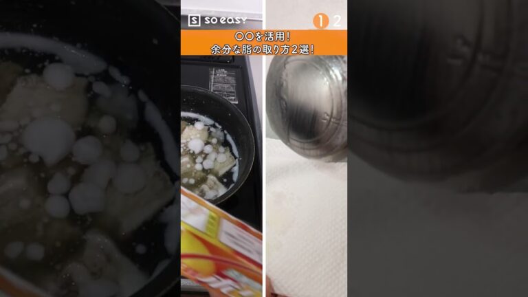 〇〇を活用！余分な脂の取り方2選！【いいね！と思ったら、コメント「👍」で教えてね😆】#Shorts