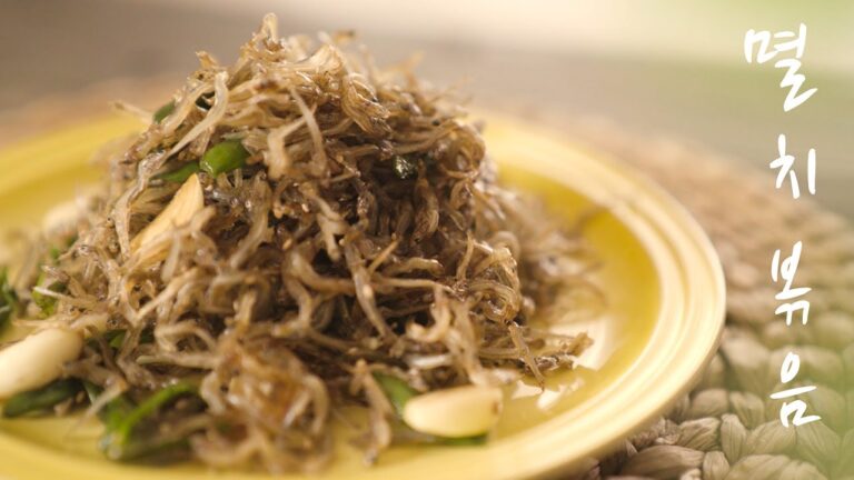 [韓国料理]カルシウムたっぷり😄ミョルチボクム 　ちりめんさんご炒め 5分で完了😀簡単レシピ　멸치볶음4K映像