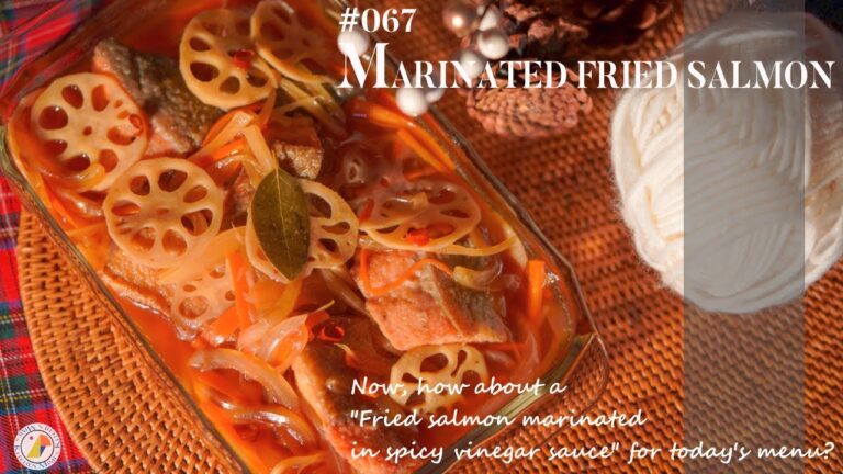 #67【さっぱり♪】秋鮭とれんこんの南蛮漬けの作り方♪｜ASMR & MUSIC