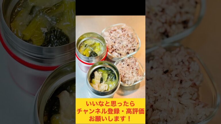 ご飯にあう！！豚肉と小松菜の塩あんかけ弁当🐖🥬🧂 #お弁当動画 #作り置き弁当 #作り置き #お弁当詰め方 #food