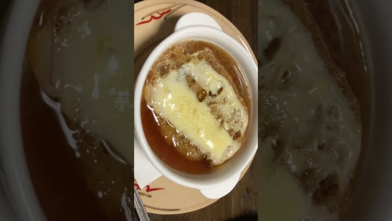 オニオングラタンスープ美味しい。豊橋洋風料理光冨久さん。