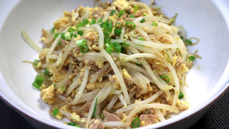 もやしとツナのポン酢炒め【料理】