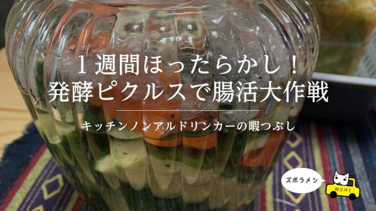 【KND】１週間ほったらかし！発酵ピクルスで腸活大作戦【川リバ】