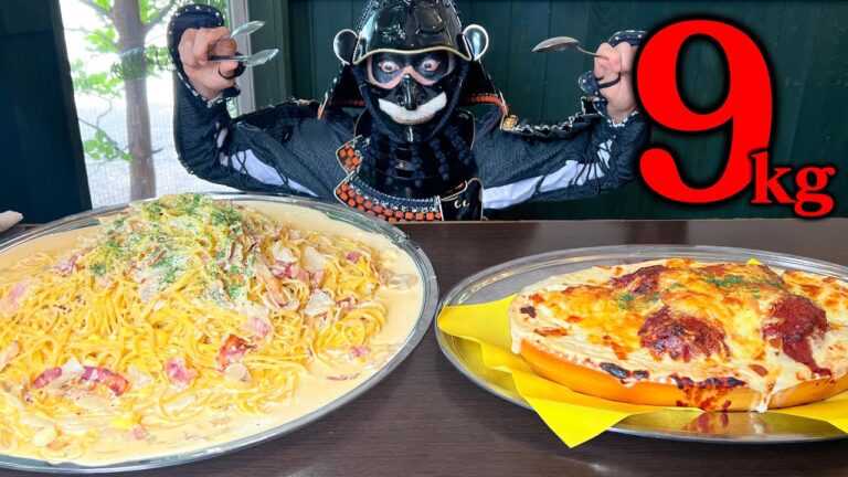【大食い】過去最大カルボナーラチャレンジ!!デカ盛りドリアもあるよ!!の陣【レストランPia】【武士飯】