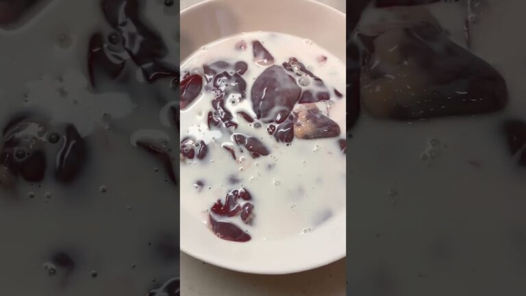 レバー下処理　牛乳２時間漬ける