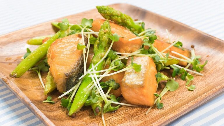 食べ応えバツグン！鮭とアスパラのマヨオイスター