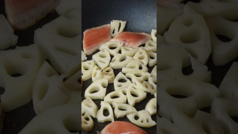 鮭とれんこんのにんにく味噌焼き #Shorts