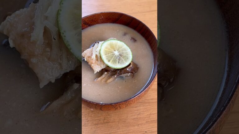 秋鮭アラと干し舞茸の粕汁 #shorts
