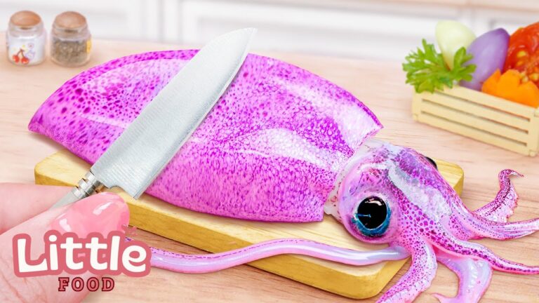 「美味しいシーフード料理」 トマトソース添えのカリカリ揚げイカ ❤️ Seafood Recipes From Little Food