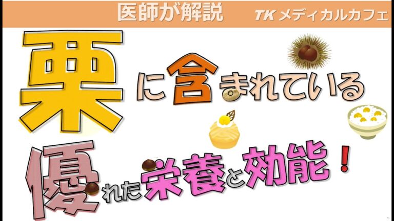 【秋の味覚】栗に含まれている優れた栄養と効能【内科医が解説】