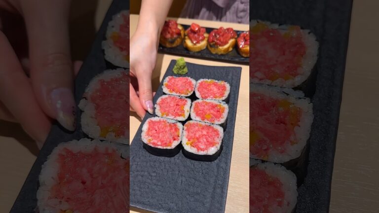 レア肉を敷き詰めた絶品トロたくキンパ！ガーリックトーストに炙りユッケを乗せたブルスケッタも美味すぎる【焼肉木村：東京浅草】